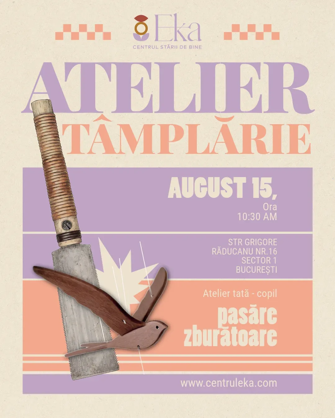 Atelier de tâmplărie: Pasăre zburătoare